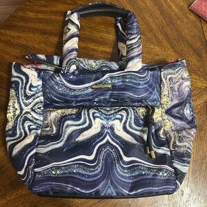 Betsey Johnson Nylon Tote / Blue Geode Design